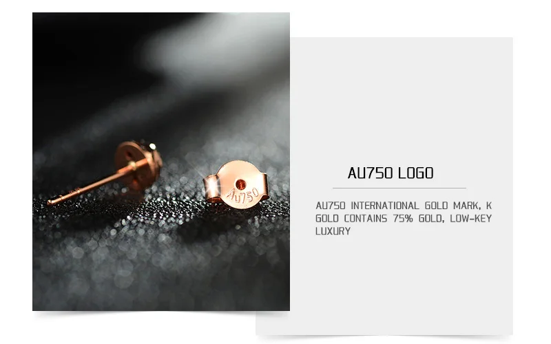 18k Gold Earrings Yellow Rose White New Fashion Trendy Women Ball Small Female Engaged Jewelry 2020 Hot Sale Party Classic Good