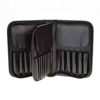

29 Pockets Makeup Brushes Bag PU Leather Zipper Holder Case Men Women Travel Make Up Brush Cosmetics Organizer OH66