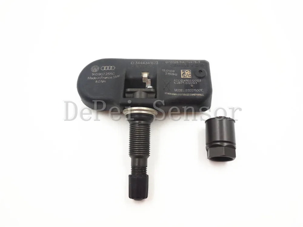 Volkswagen VW Tire Pressure Monitor Sensor S122215001C TPMS 1KO.907.255C Valve Stems & Caps