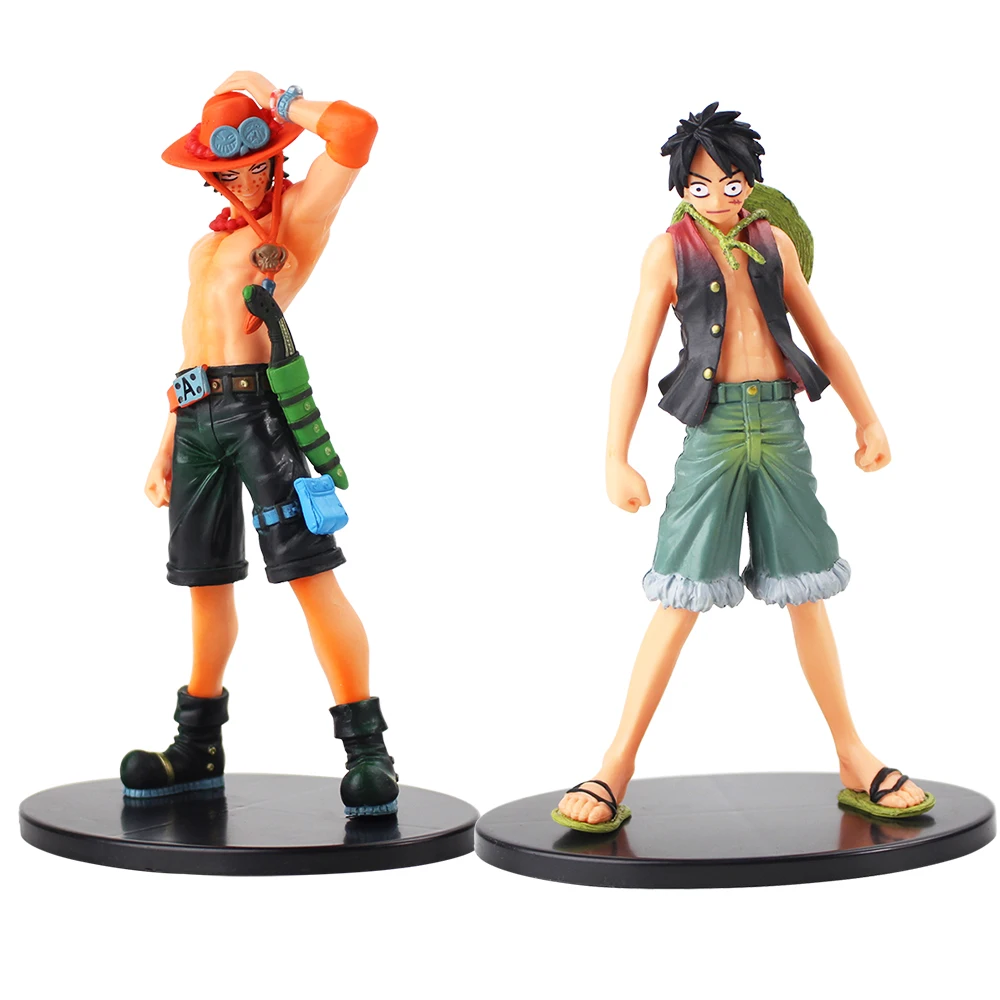

17cm Anime One Piece The Monkey D Luffy Portgas D Ace PVC Action Figure Set Toys Gifts