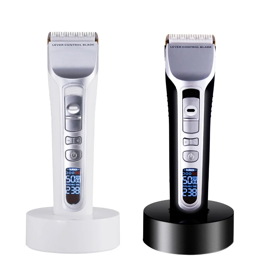 Barber Electric Hair Clipper Rechargeable Hair Trimmer Titanium Ceramic Blade LCD Display Universal voltage 100-240V Clipper (7)