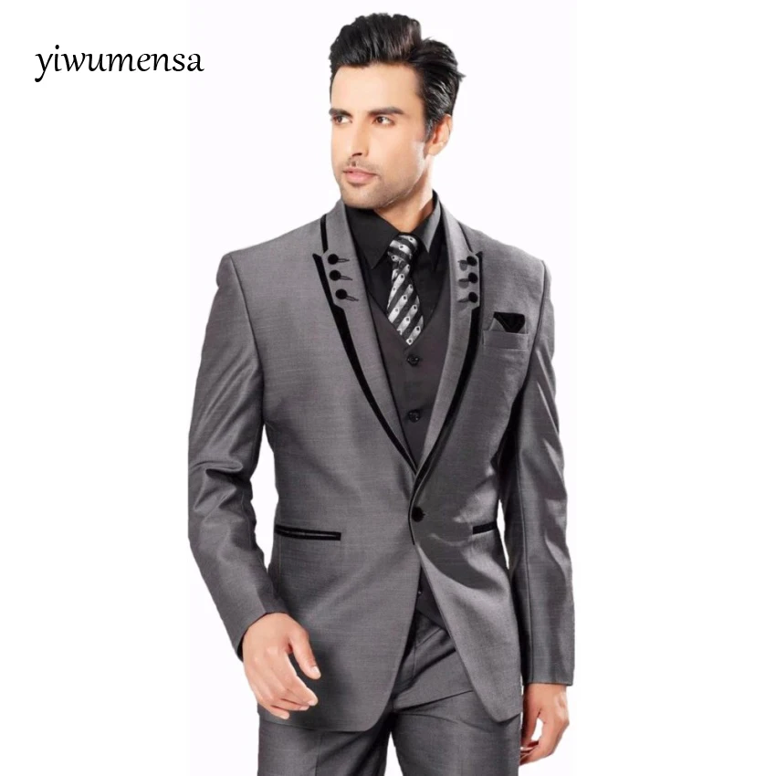 YWMS-18, итальянский Роскошный бежевый мужской костюм, пиджак, брюки, официальная одежда, мужской костюм, Свадебный костюм для мужчин, смокинг для жениха, костюмы - Цвет: style 12