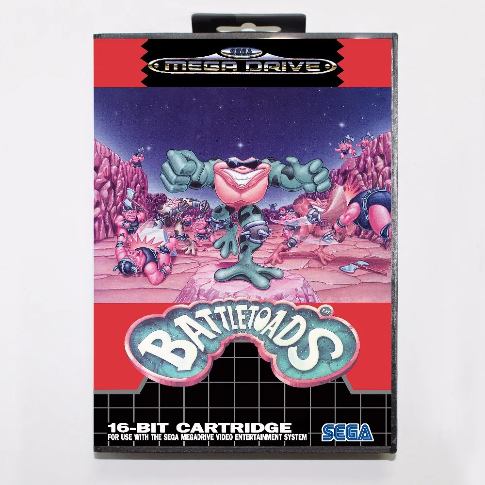 Игровой картридж Battletoads 16 бит игровая карта MD с розничной коробкой для Sega Mega Drive