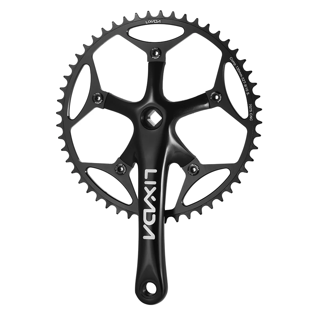 Lixada 52 зубы 9/10 горный MTB велосипед гоночная дорожка коленчатый набор Полый зуб
