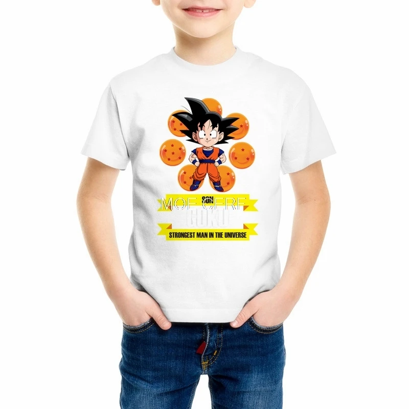Для детей, на лето Dragon Ball Z мальчиков/девочек Slim Fit Косплэй 3D футболки Dragon Ball футболка Повседневное Детские футболки Z17-7 - Цвет: 19