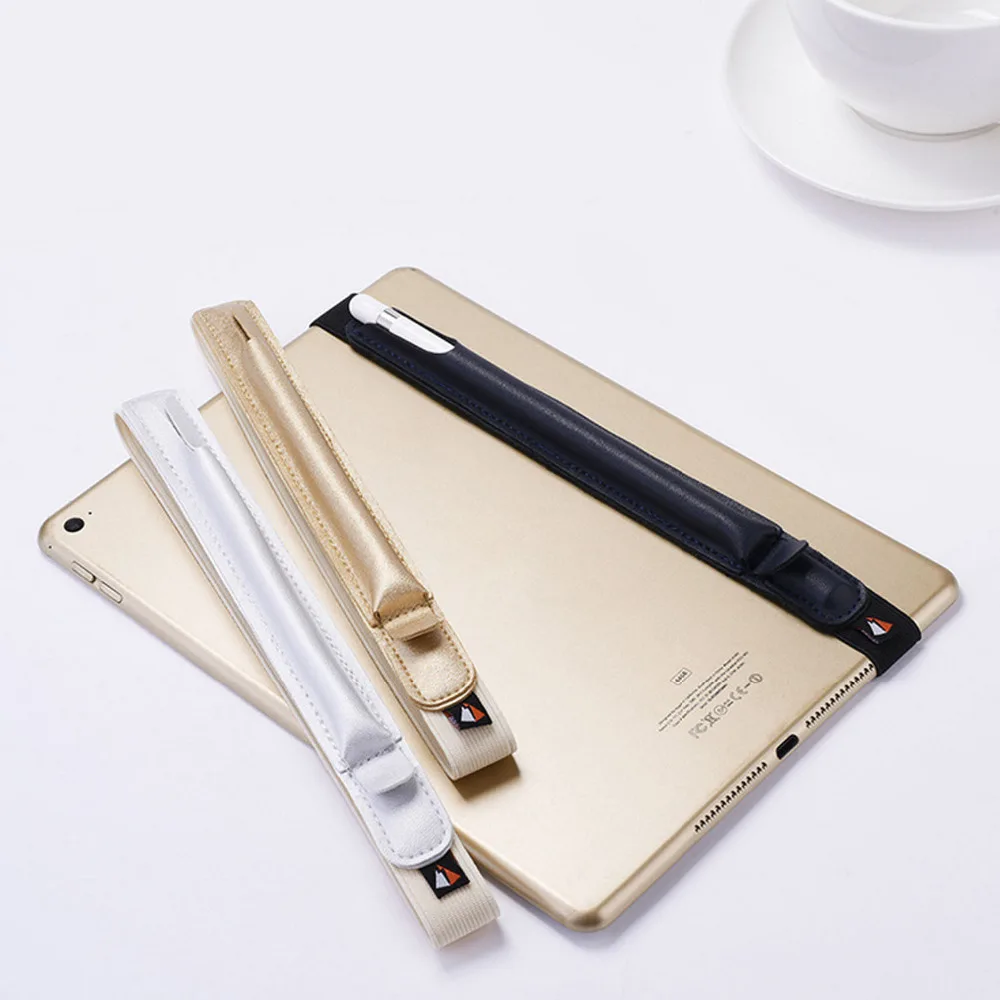 PU Leather Elastic Tablet Stylus Pen Protective Case Cover Holder Sleeve Pouch with USB Adapter Pocket for Apple Pencil Ipencil