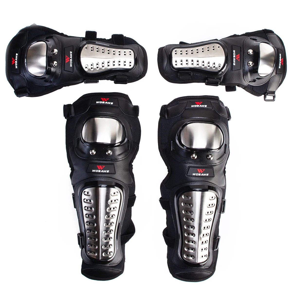 Goede Wosawe Hard Shell Moto Kniebeschermers Set Brace Ondersteuning Sport Off Road Guard Kit Snowboard Kneepad Hockey Motorfiets Bescherming kits