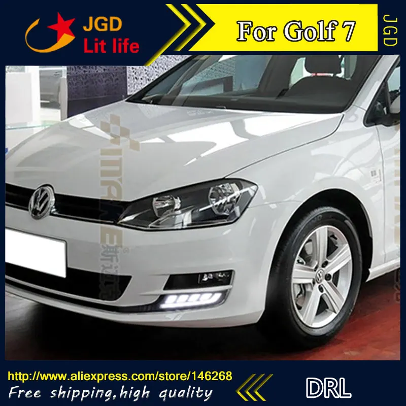 Free shipping ! 12V 6000k LED DRL Daytime running light for VW Golf 7