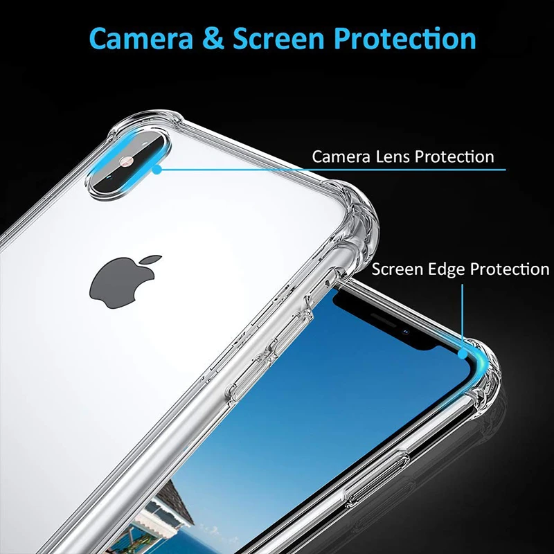Suntaiho for iPhone XS Max Case Shockproof Ultra Thin Transparent Soft Silicone Phone Case for iPhone X XR 7 8 Cover Coque Funda Suntaiho for iPhone XS Max Case Shockproof Ultra Thin Transparent Soft Silicone Phone Case for iPhone X XR 7 8 Cover Coque Funda