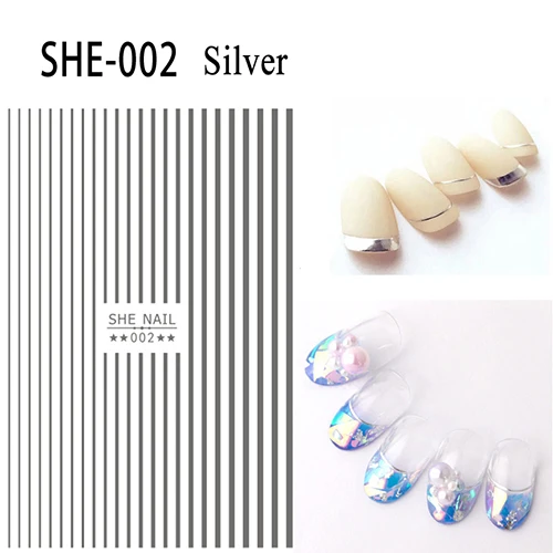1 шт., черные Русские наклейки для ногтей с буквами и цифрами, клей для накладных ногтей, наклейки для ногтей, маникюрные наклейки - Цвет: SHE002 Silver