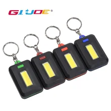 Брелок GIJOE cob, светильник-вспышка, 4 режима, мини светодиодный светильник, 3* AAA батареи, пластиковый материал, Водонепроницаемый аварийный светильник