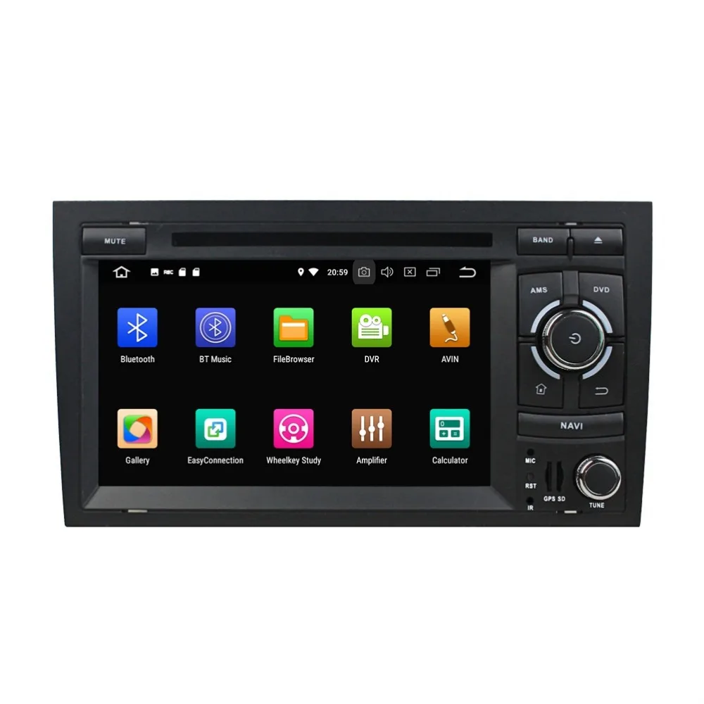 Cheap 4GB RAM Octa Core 2 din 7" Android 8.0 Car DVD Player for Audi A4 S4 RS4 2002-2008 GPS Navigation Radio Bluetooth WIFI 32GB ROM 1
