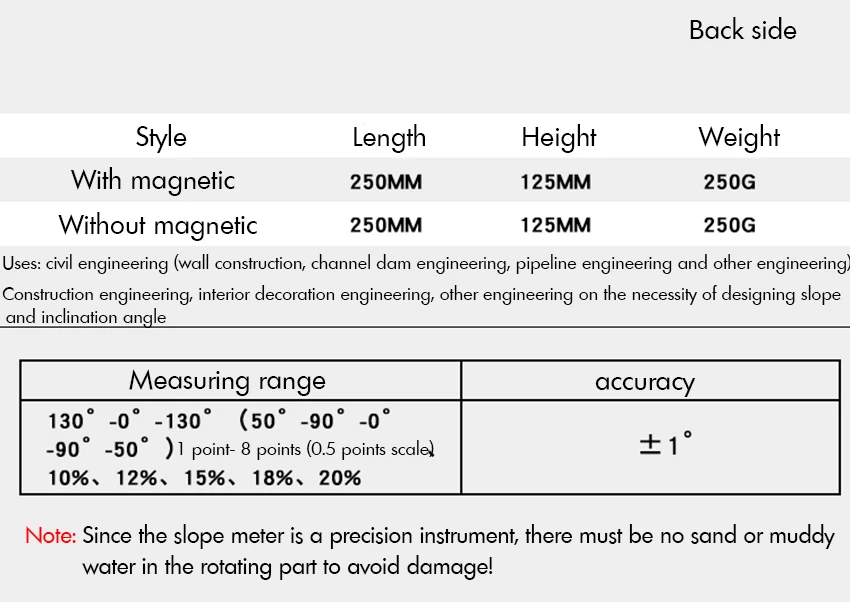 Высокоточный шаг и наклон локатор с/без магнитного ручного многофункционального измерительного инструмента наклона измеритель наклона