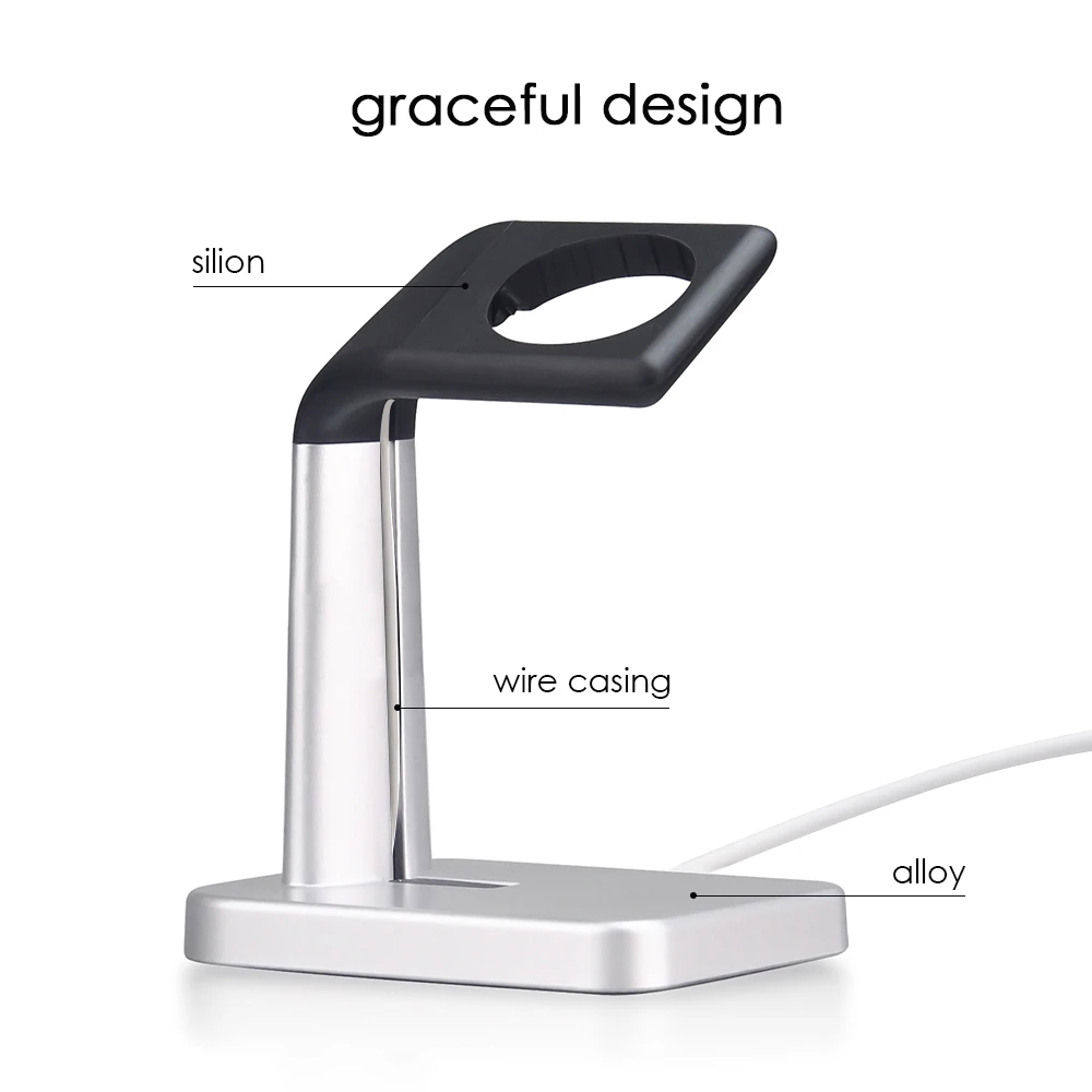 SUNDATOM Charging Dock Stand For Apple Watch Series 2 3 4 Stand Holder Aluminum Desk Holder for iWa
