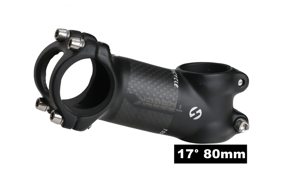 17 Degree 80mm TOSEEK велосипед стволовых 31,8 мм руль для велосипеда 60/70/80/90/100/110/120 мм Riser 6/17 градусов для горного велосипеда, руль для шоссейного велосипеда велосипед BMX велосипед MTB - Цвет: 17 Degree 80mm
