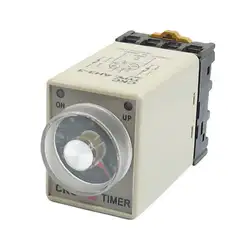 AH3-3 DC24V/DC12V/AC110V/AC220V Мощность на 0-6 мин. 6 минут таймер задержки реле времени w Base