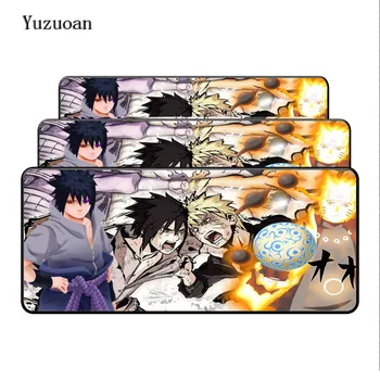 

Yuzuoan Large Lock Edges High Quality Naruto Customized Support MousePads Computer Laptop Anime Mouse Mat Size for 900*400*4mm