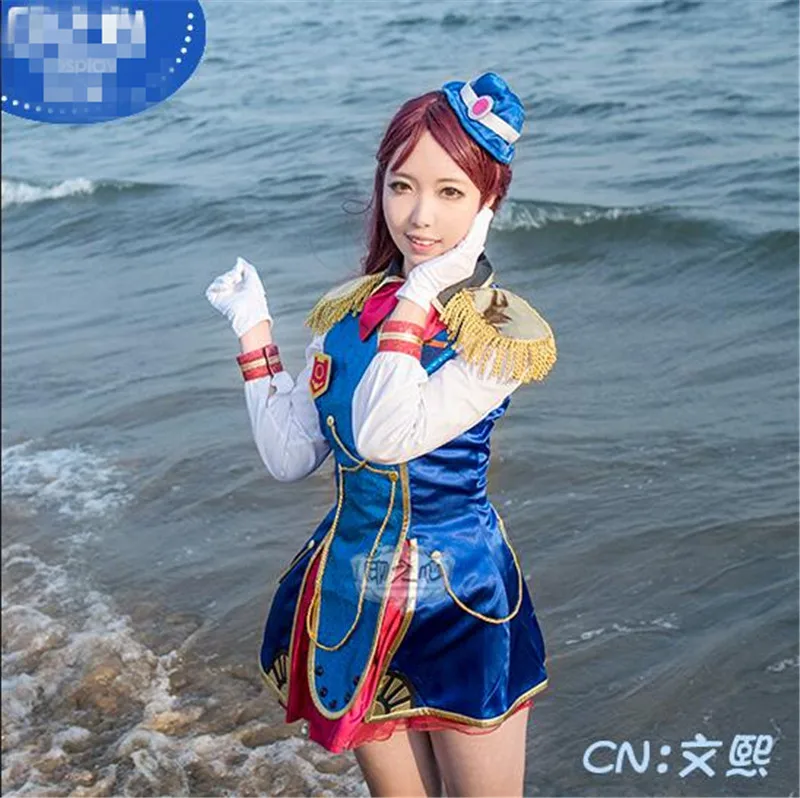 Японское аниме Lovelive Sunshine Aqours Happy вечерние со шлейфом косплей-костюм сакурочи Рико