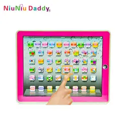 Niuniu папа детей Обучающая машина Компьютер образования детей Tablet игрушка мини-ПК модель Сенсорный экран планшета случайный Цвета