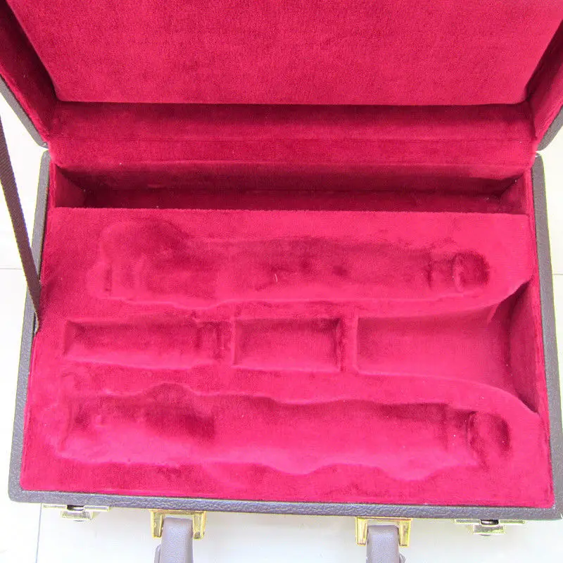1 шт. литой 17 K чехол для кларнета с плюшевой подкладкой внутренняя кожа коричневая коробка чехол идеально