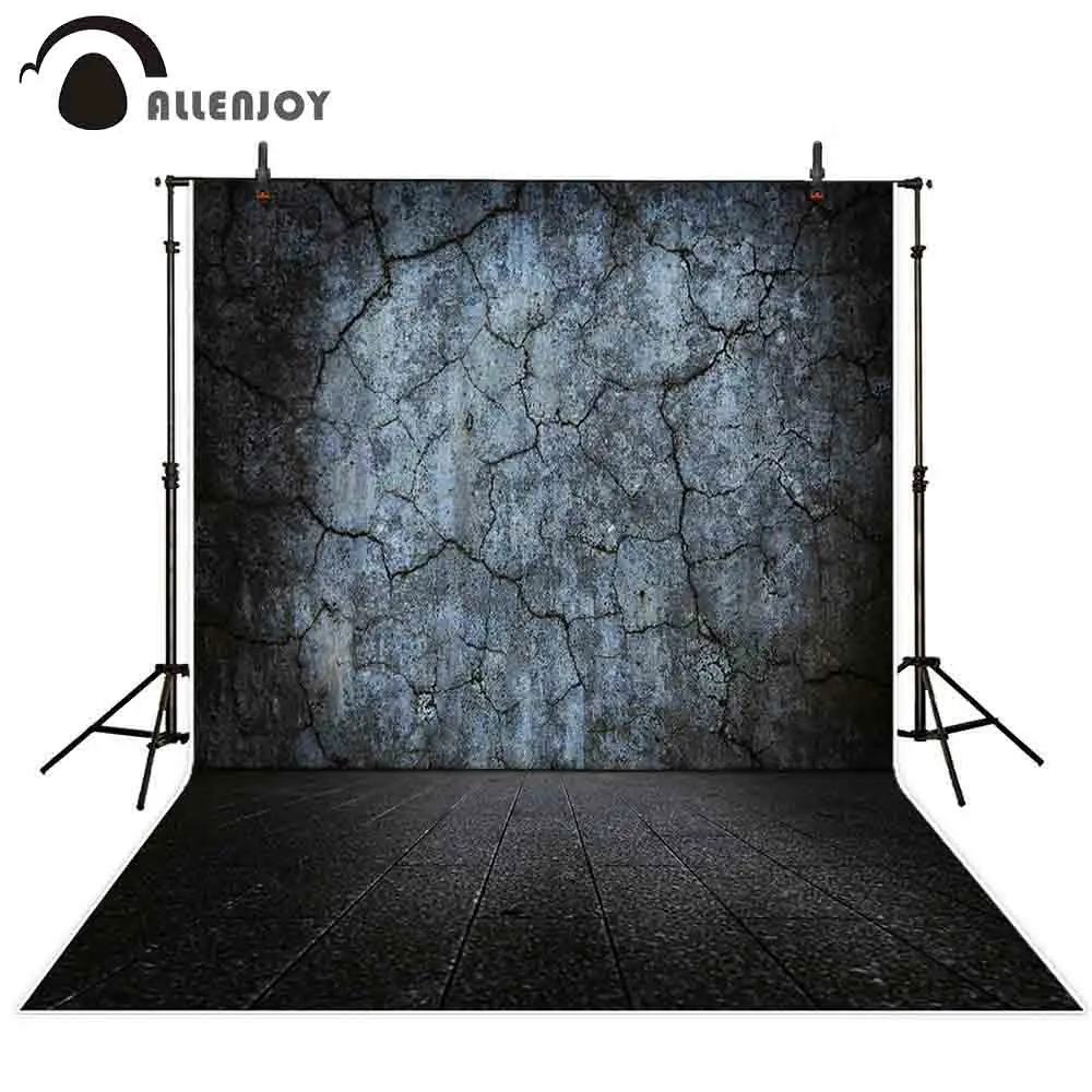 

Allenjoy background for photo studio dark grunge brick wall halloween backdrop photobooth decor photo prop printed