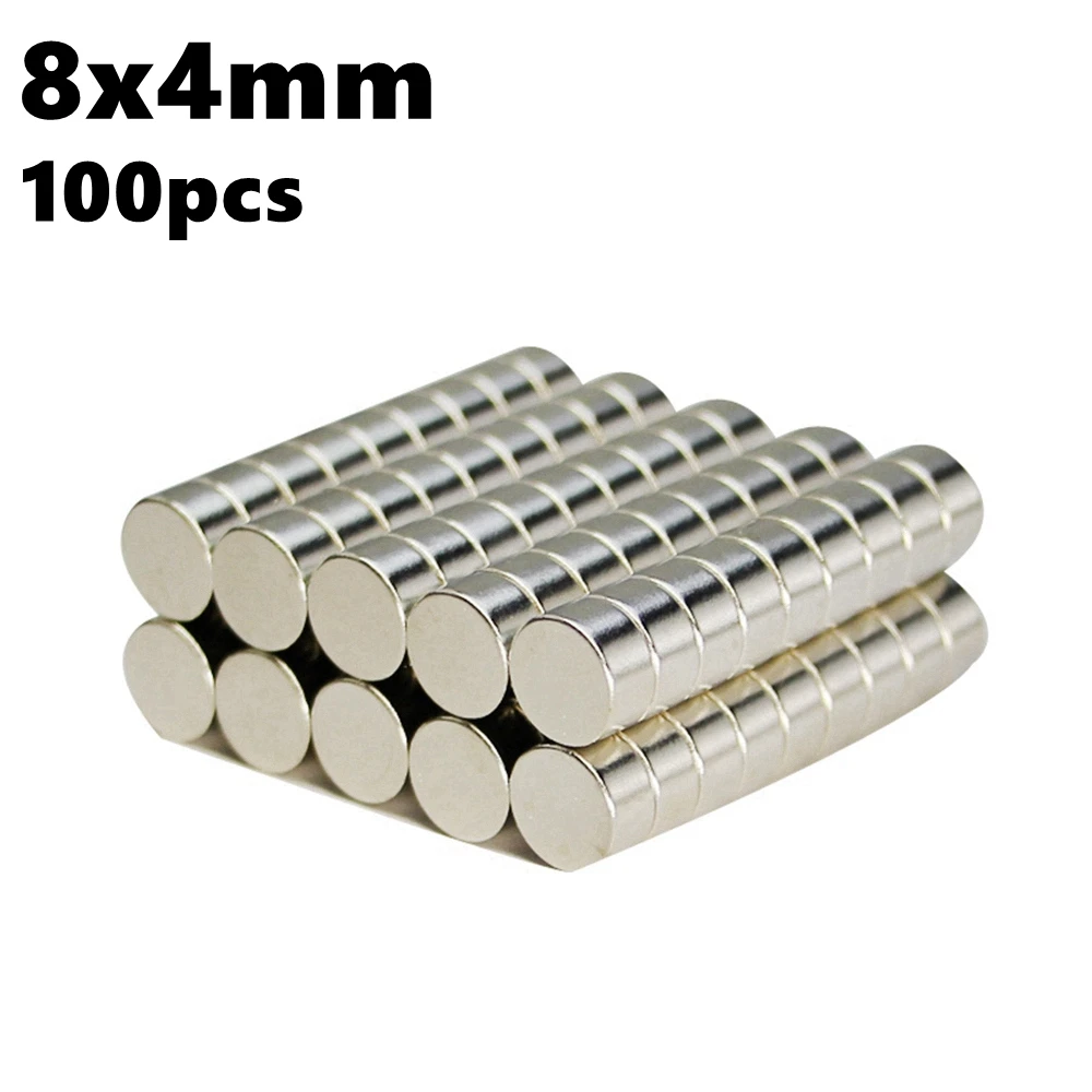 

Super Powerful Magnetic Sheets Neodymium Magnets Disc 8mm x 4mm Small Round Sheet Magnet 100pcs 8*4 N35 Imanes Rare Earth