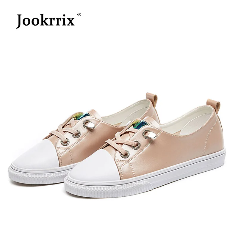 Dame Mode Sneakers Appartements Marque 2018 Rose De Respirant Casual Jookrrix Up Cuir Chaussures Lace Chaussure Femmes En Femelle Véritable nPYIqg