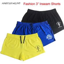 MUSCLE ALIVE Brand Clothing Bodybuilding Shorts Mens Golds Gyms Clothing Fitness Mens Shorts Muscle Casual Print Shorts Cotton