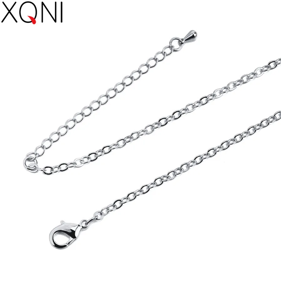 

XQNI JEWELRY 2.7MM Simple Chain Necklace Silver/Gold Color Wire Link Chain Match Pendant Necklace For Women Fashion Jewelry