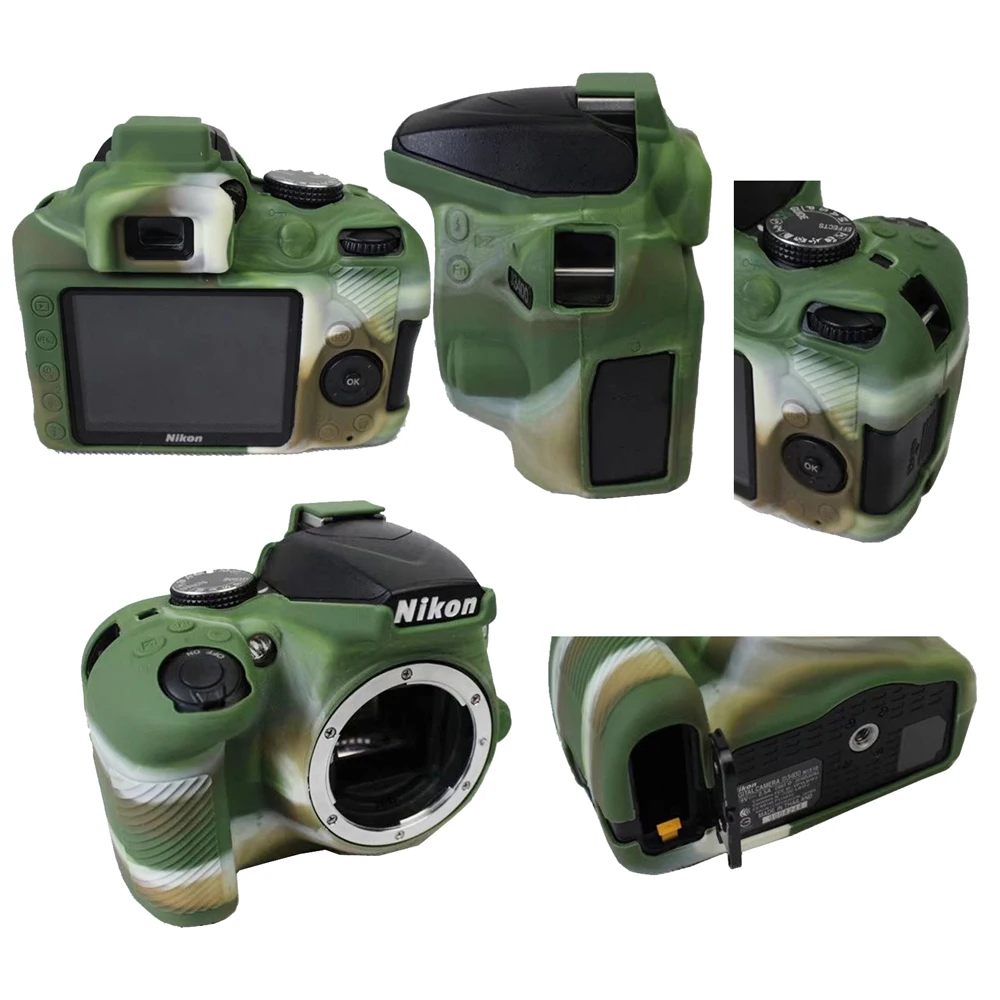 Хороший мягкий силиконовый резиновая Камера тела защитный чехол кожи для Nikon D3400 Камера Сумка Объектив сумка из неопрена Мягкий