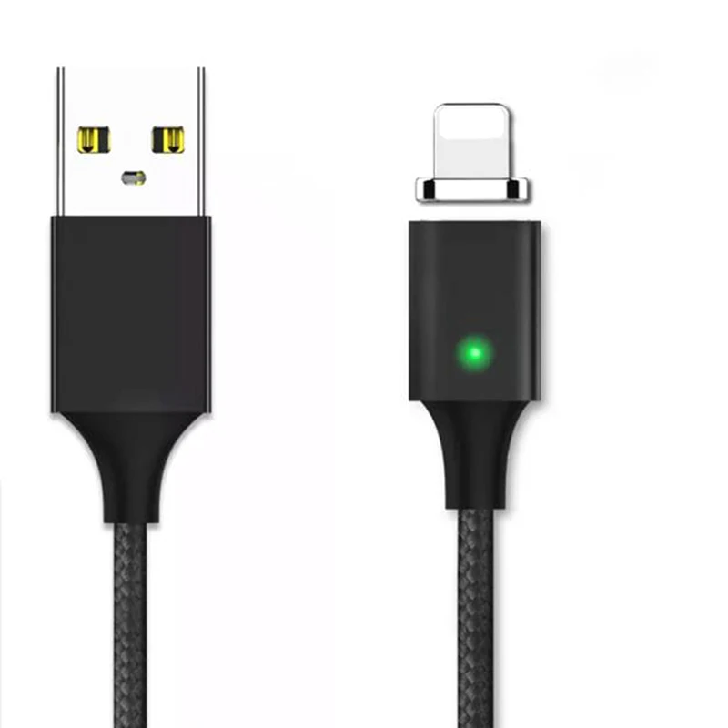 Светодиодный магнитный usb-кабель/mi cro USB/type-C для IPhone X Xs Max магнитное зарядное устройство для samsung для Xiaomi mi 9 USB C зарядный разъем - Цвет: for iPhone cable