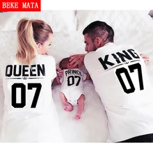 BEKE MATA Family Matching Clothes 2017 Summer King Queen Matching Mother Daughter Father Son Baby T Shirts Family Look Clothing
