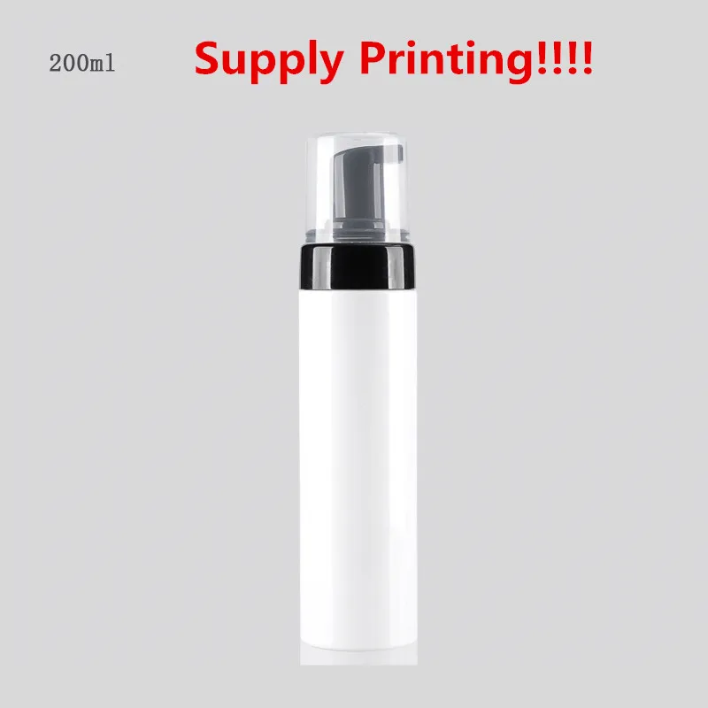 

10ps/Lot Empty 200 ml Plastic Bottle For Foam Cosmetics Shampoo Refillable Containers Soap Dispenser Facial Cleanser White Clear