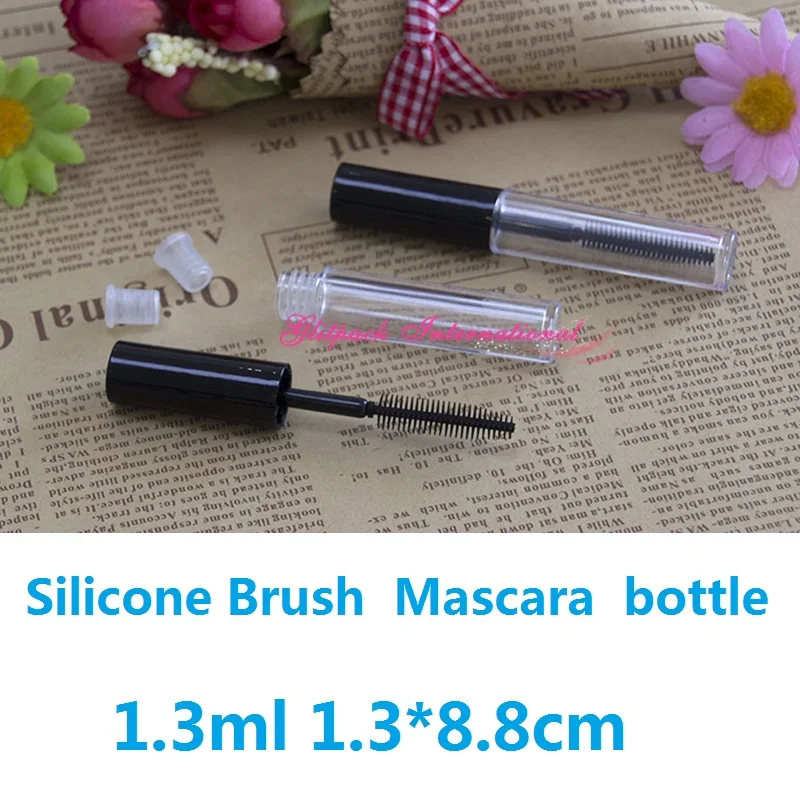 1.3ml mascara empty bottle plastic clear make up product packaging
