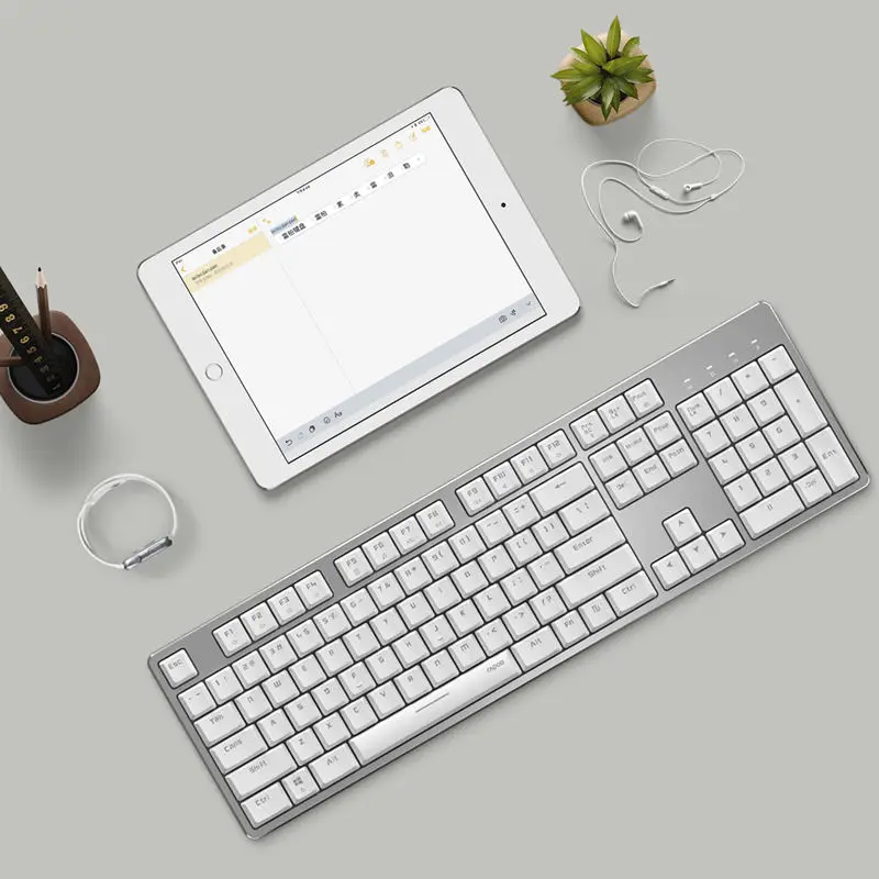  Rapoo MT700 Rechargeable Multi-Model Backlit Mechanical Keyboard Smart Connects 4 Device for apple 