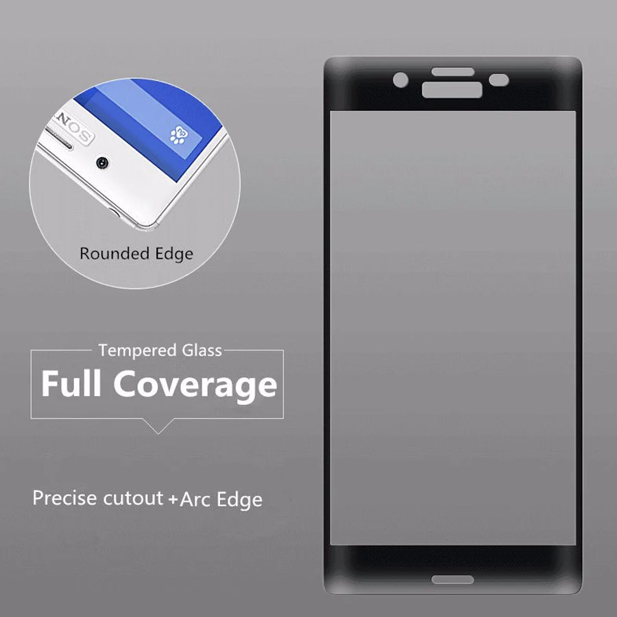 Защитное стекло 3D Xperia X закаленное для Sony 5 0 дюйма XperiaX Dual F5122 2.5D с полным