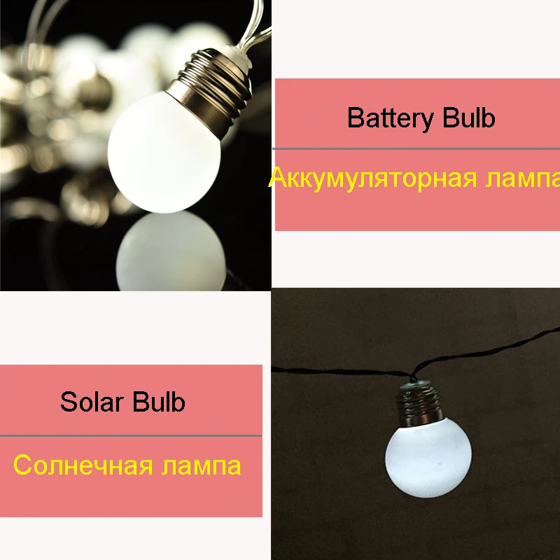10/20led праздничный светильник с молочной лампочкой светодиодный на солнечной