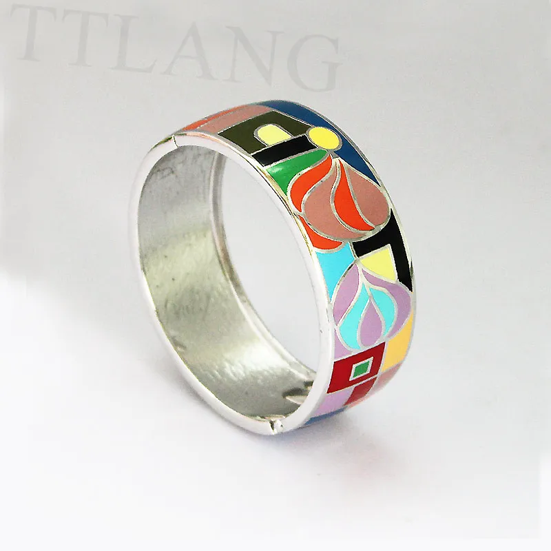 

Islamic Design 2.5cm Width Openable Enamel Jewelry Bangle ,1pcs/pack