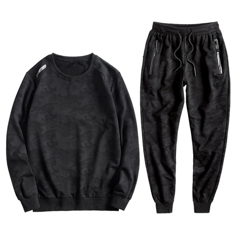 2019 Men's Sweater Camouflage Sportswear Sets L-10XL Casual Plus Fertilizer XL Cotton Turtleneck Sport Jacket Tide Men's suit 2019 Men's Sweater Camouflage Sportswear Sets L-10XL Casual Plus Fertilizer XL Cotton Turtleneck Sport Jacket Tide Men's suit