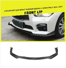 Углеродное волокно передний бампер спойлер сплиттеры для Infiniti Q50 стандартный бампер только 2013