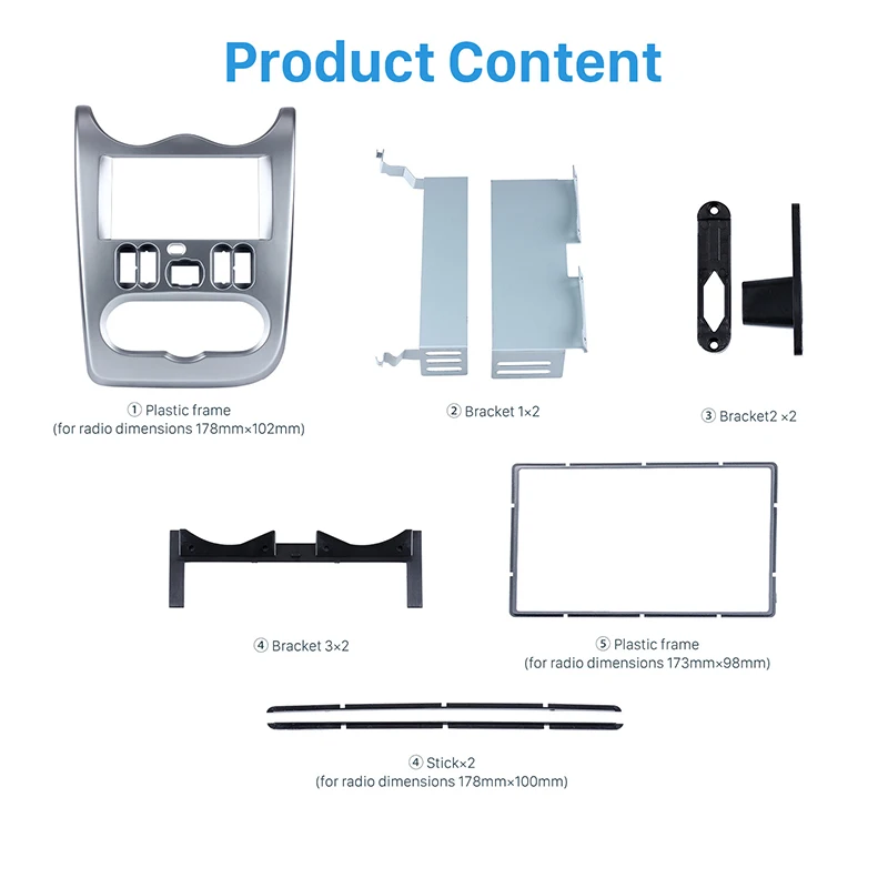 Seicane 2din фасция установка Dash Trim Kit Автомобильная Радио Панель рамка для 2010 2013 RENAULT