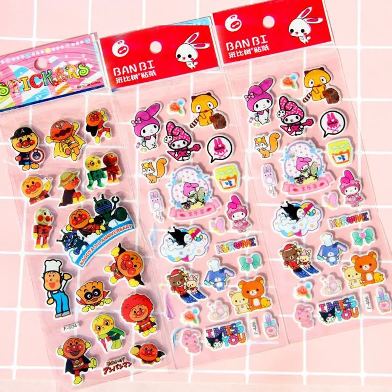 

2 Pcs Lovey My Melody ANPANMAN Decorative Washi Stickers Scrapbooking Stick Label Diary Stationery Album Stickers