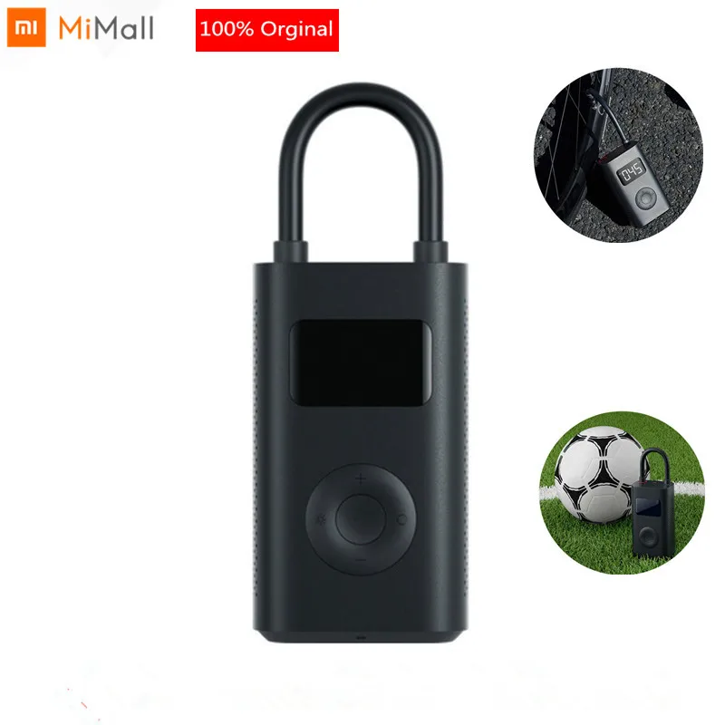 

Xiaomi Mijia Inflatable tire Pressure Digital Monitor Portable Tire Compressor Multi-nozzle for football bicycle Car tire