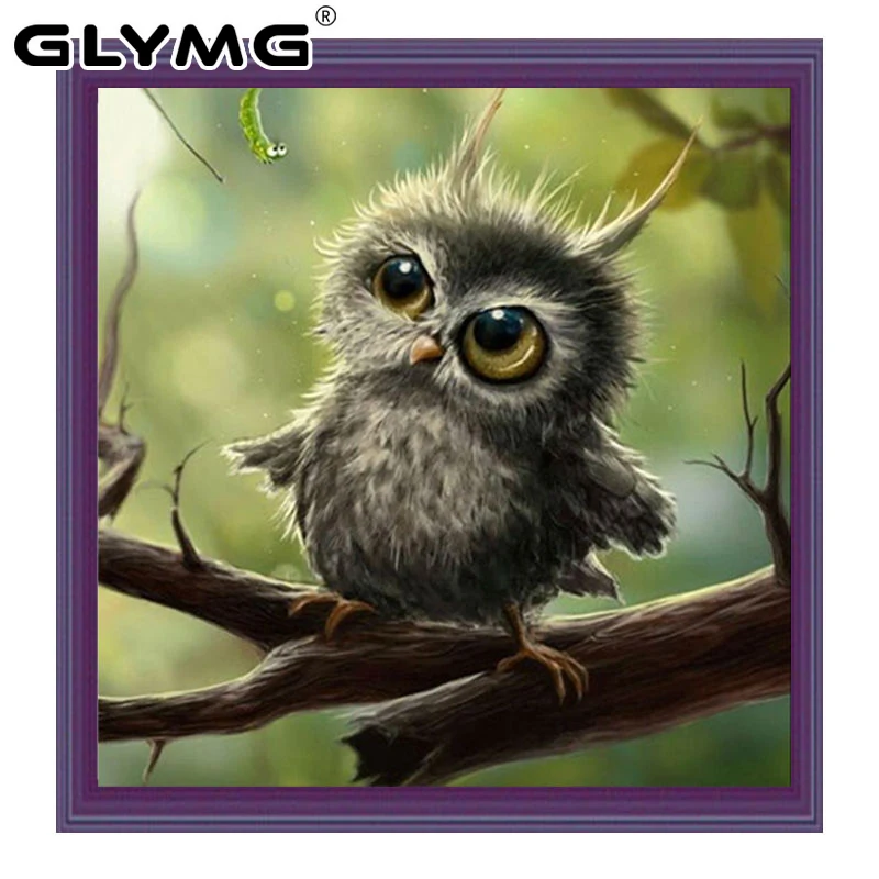 GLymg Needlework Diamond Painting Cross Stitch Cute Little Eagle Diamond Embroidery Bird Rubik