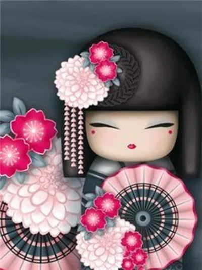 LZAIQIZG японская кукла Алмаз Картина Полная площадь Стразы Алмазная вышивка мультфильм DIY Алмазная вышивка распродажа