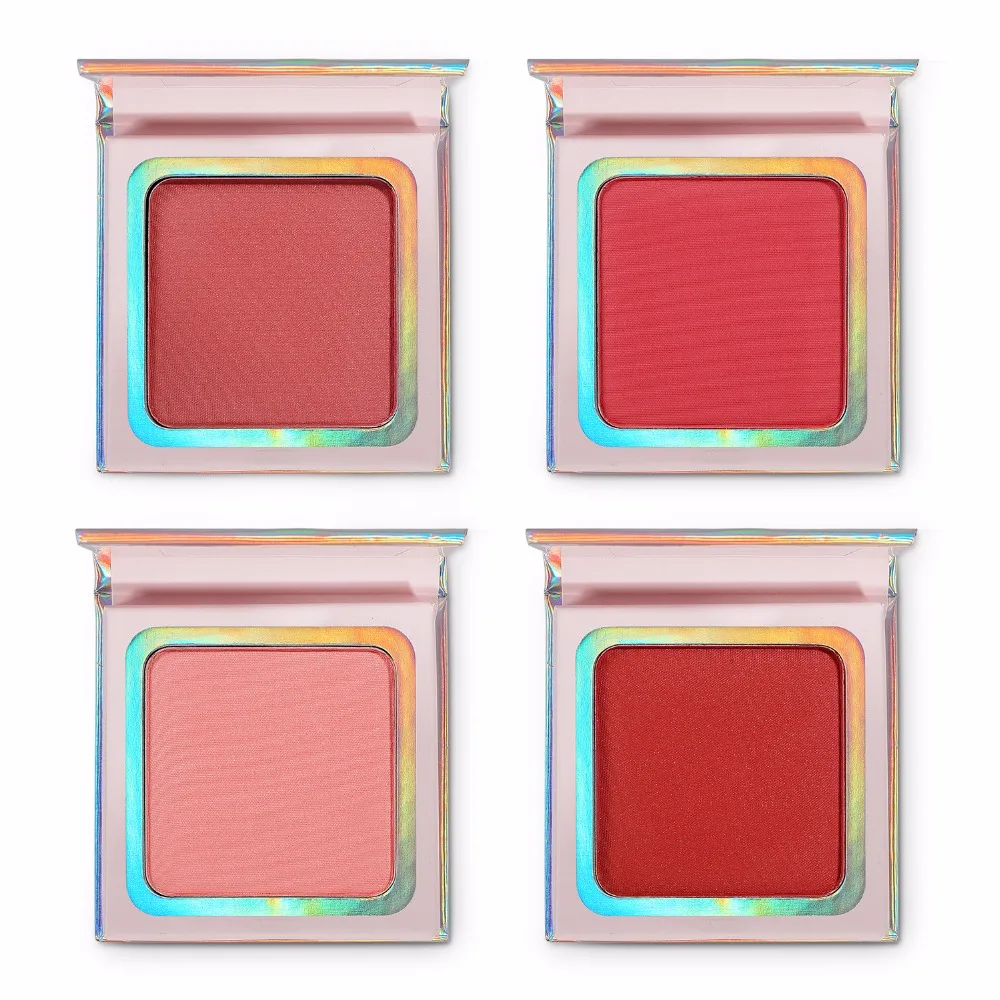 

Matte Shimmer Blusher Foundation Face Makeup Palette Long-Lasting Check Blush Powder Pink Orange Red Maquiagem