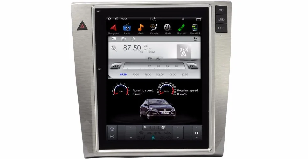 Top Android 7.1 6.0 10.4" Tesla Vertical touch screen car audio radio dvd for VW Volkswagen Magotan cc 2009-2015 navigation GPS PAD 3