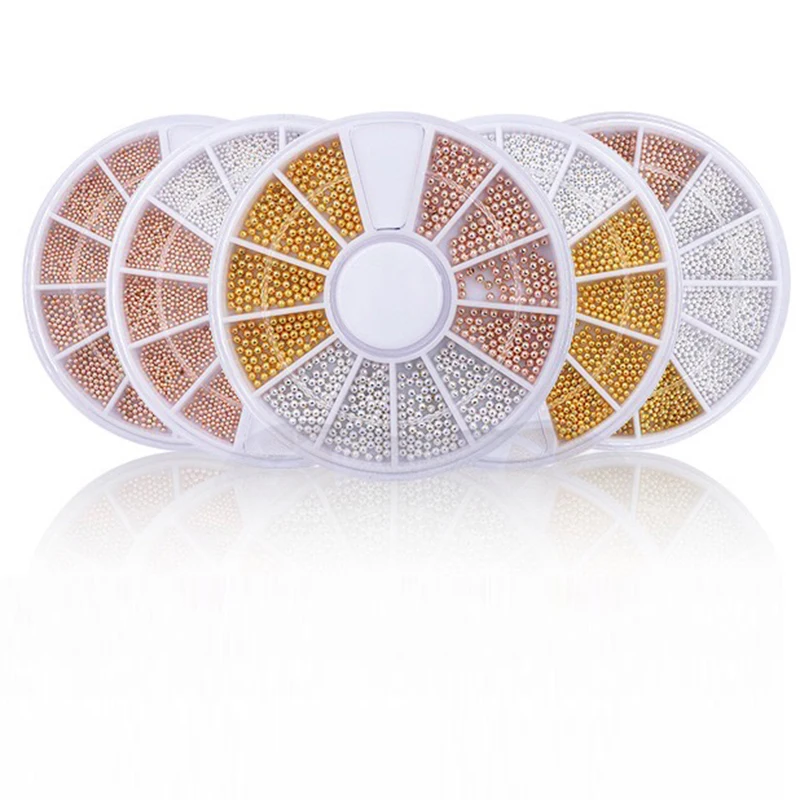 

Nail jewelry gold silver rose gold steel ball small steel beads nails mixed size diy jewelry decoration