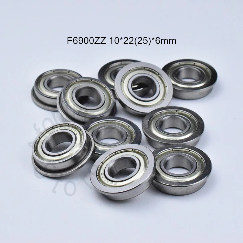 F6900ZZ 10*22(25)* 6 мм 10 шт подшипник ABEC 5 фланцевого подшипника 6900 F6900Z радиальный из