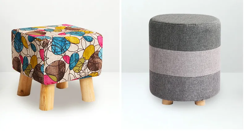 Высококачественные современные модные креативные туфли табурет небольшой деревянный стул для дивана открытый стул с обивкой сиденье